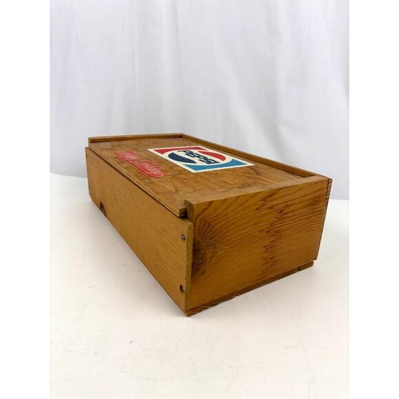 VTG Pepsi-Cola Crate Wooden Advertising Box Wood Lid Bottle Drink Sliding Lid - Picture 14 of 16